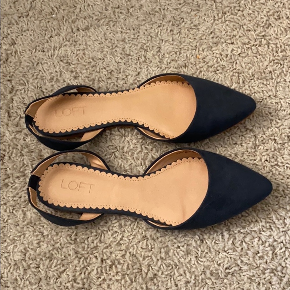 Navy blue sling backs by Loft